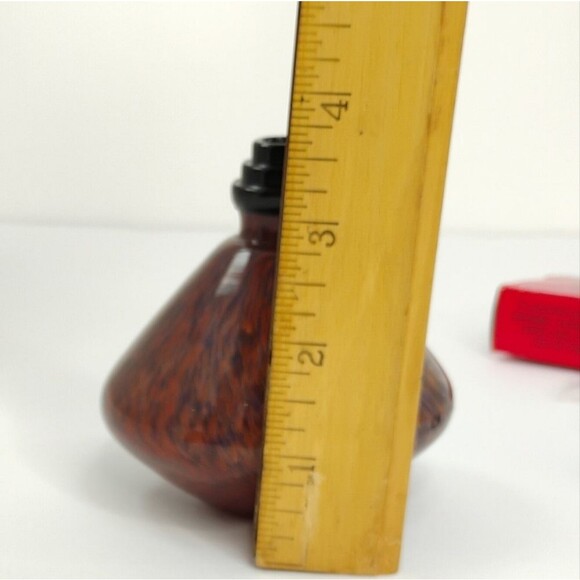 La Tee Da Effusion Fragrance Oil Lamp Glass Red Blue Brown with Wick NWOT - Picture 13 of 15